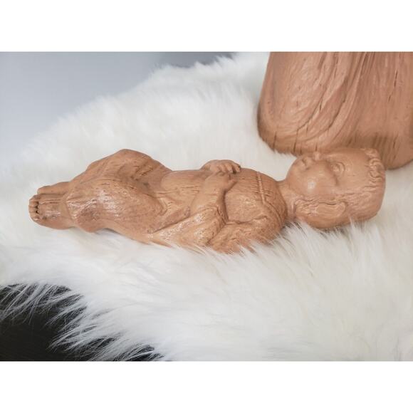 READ Vintage 3‎ Set Christmas Nativity Blow Mold Empire Plastic Wood Grain 18" - Picture 4 of 12